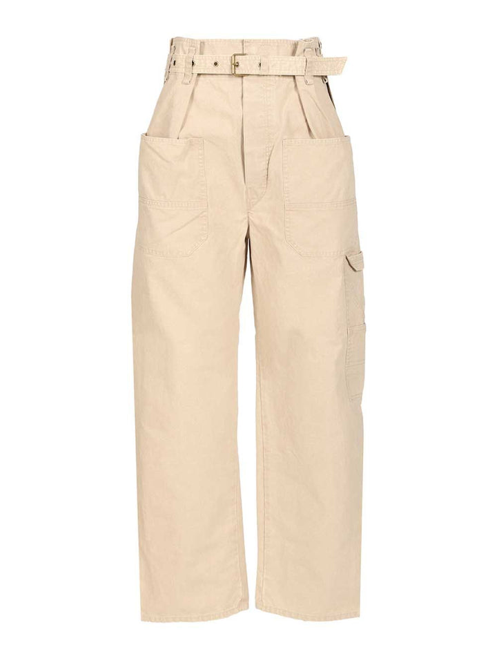 Marant Etoile Mathilda Trousers - Beige | fd201566d6478bc055a038a6ccf4697b208cb9d6