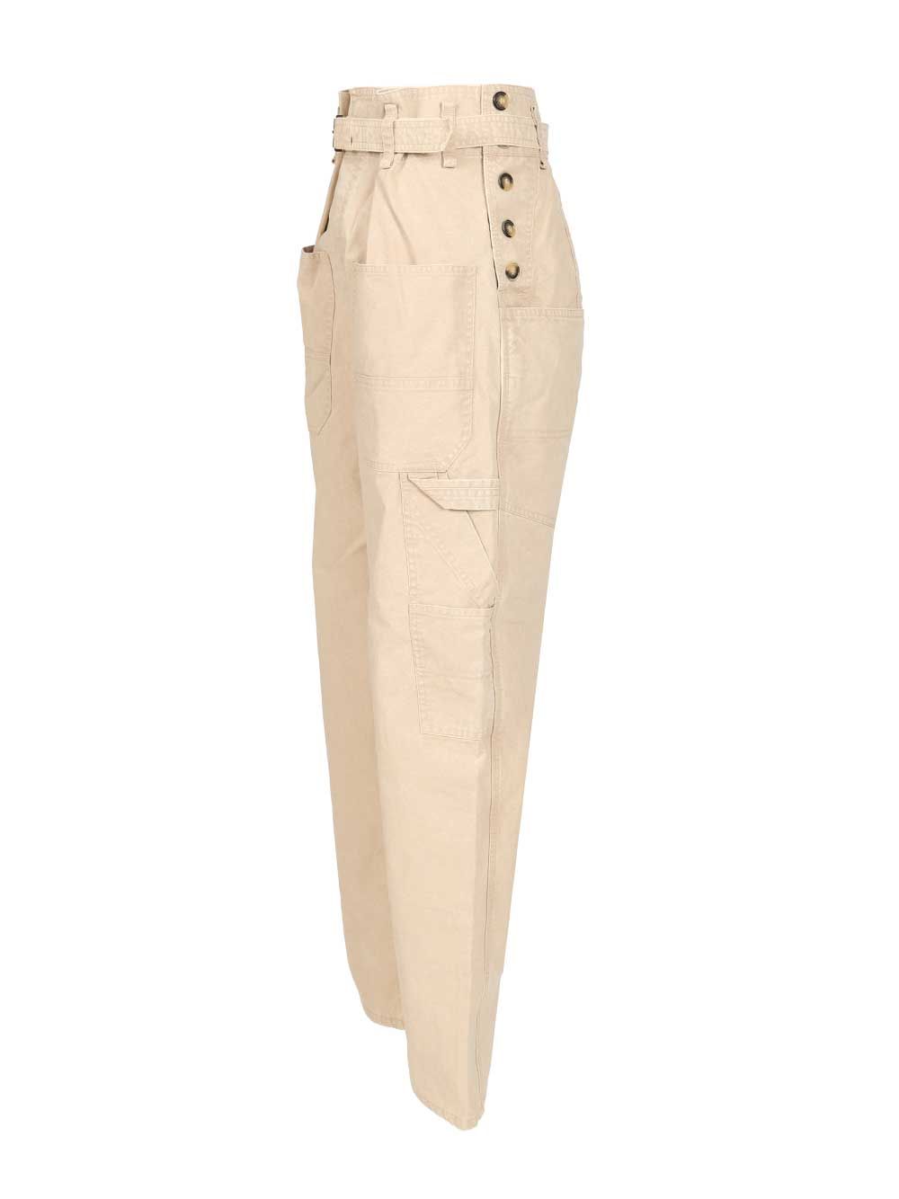Marant Etoile Mathilda Trousers - Beige | 9c856928e09ac185589c9672f5a77e8d91527d97