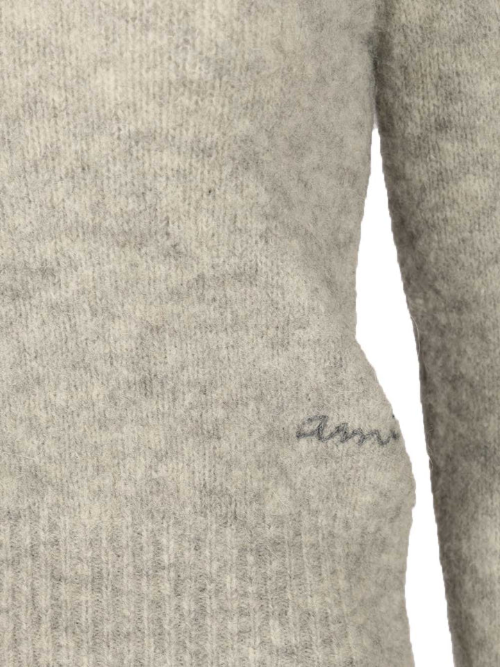 Ami Wool And Alpaca Knit Sweater Knitwear - Grey | 7b6eff718893dc53854d589618c8d53d4b4ff93e