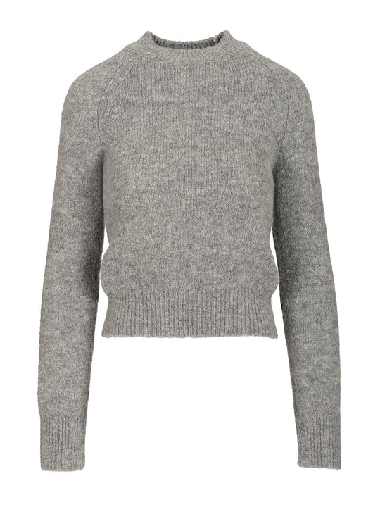 Fitted Sweater Knitwear Grey