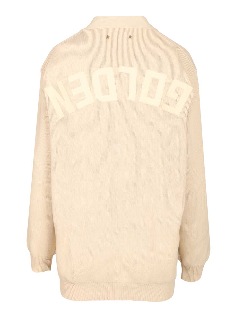 Golden Goose Deluxe Brand Organic Cotton Cardigan Knitwear - Beige | 09e24e66b7336cbb58b3c0bfafb099cc11c509d6
