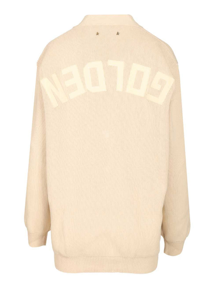Golden Goose Deluxe Brand Organic Cotton Cardigan Knitwear - Beige | 0b521e7b87b854ae3497258a60395e457479648d