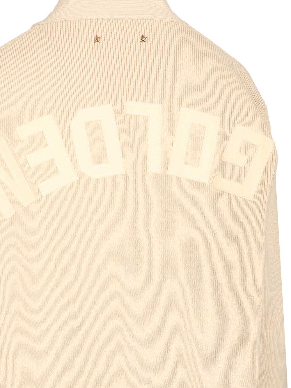 Golden Goose Deluxe Brand Organic Cotton Cardigan Knitwear - Beige | aec1aa66576bb5f8d23815d87ec70bdcd26752b2