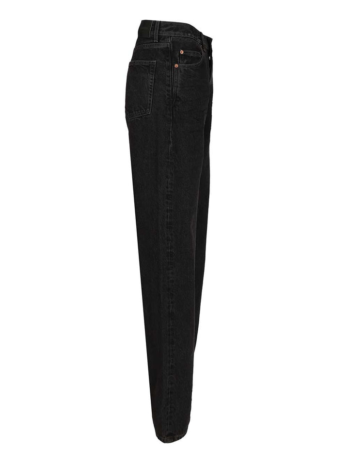Saint Laurent V-Neck Jeans - Black | 99aabd4bb0219f91870e88b98d7fac4fcb3471f5
