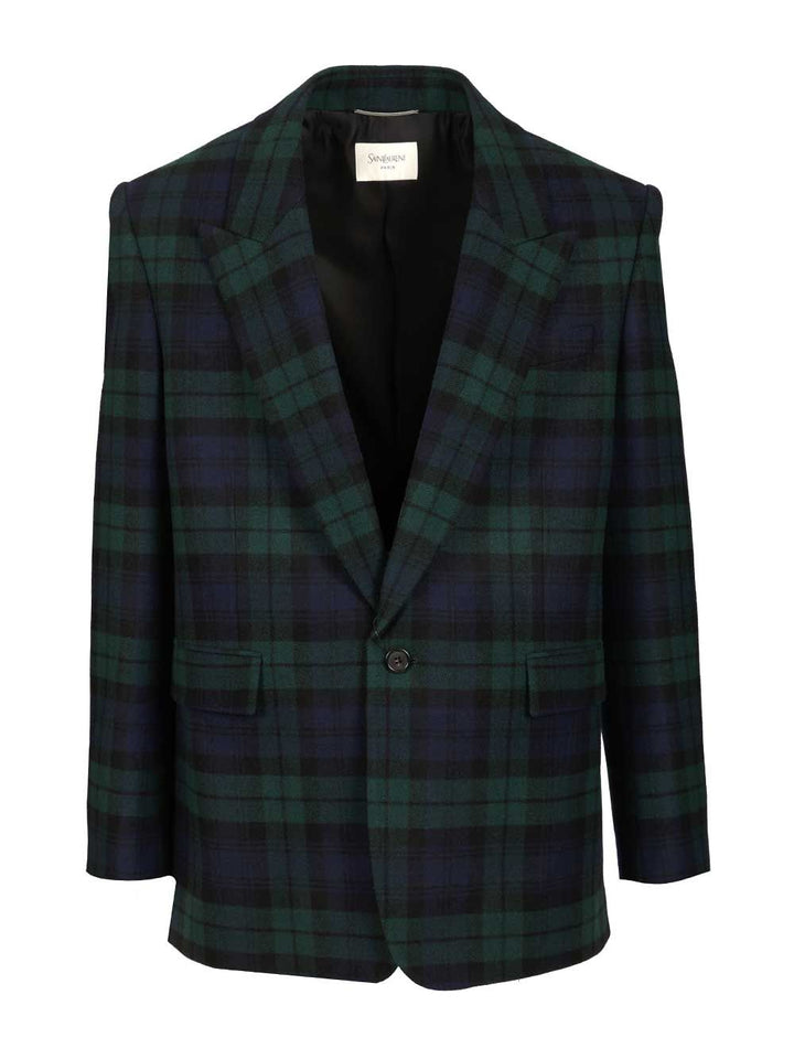 Saint Laurent Tartan Jacket Jackets - Multicolor | 635cd7641745074499fc8a8c6eccf0951d1f2f09