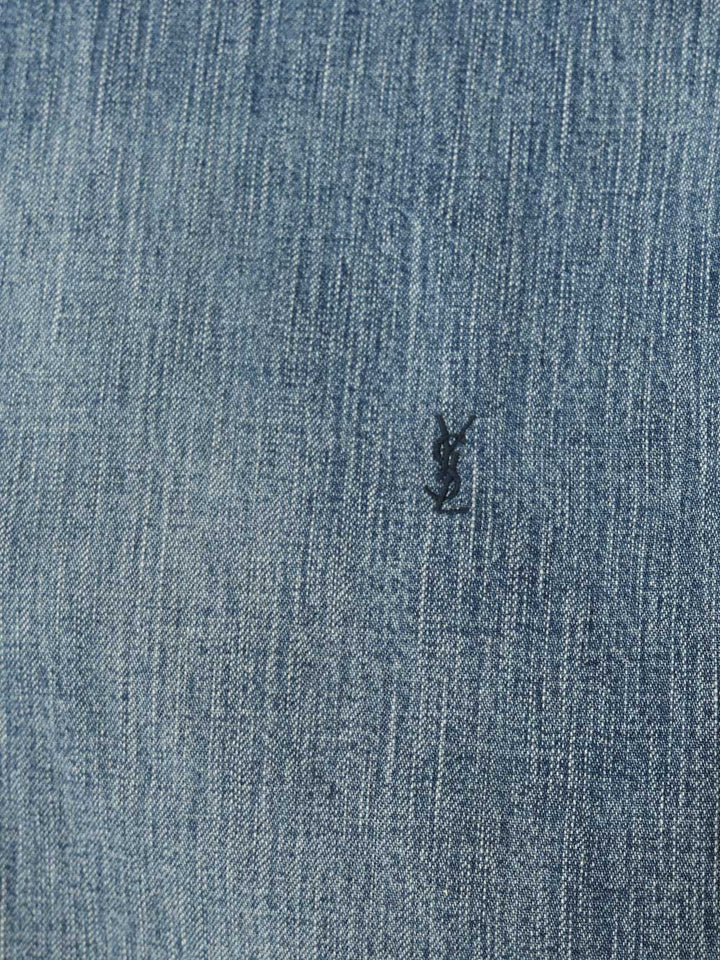 Saint Laurent Cassandre Denim Shirt Casual - Light blue | 07ebc945ab84b60a88564b5d331195e60627ac47