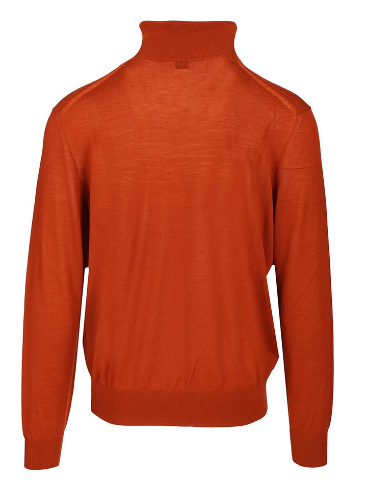 Saint Laurent Wool Turtleneck Knitwear - Brown | f2ac391db030b731742632aebff83f39744feb98