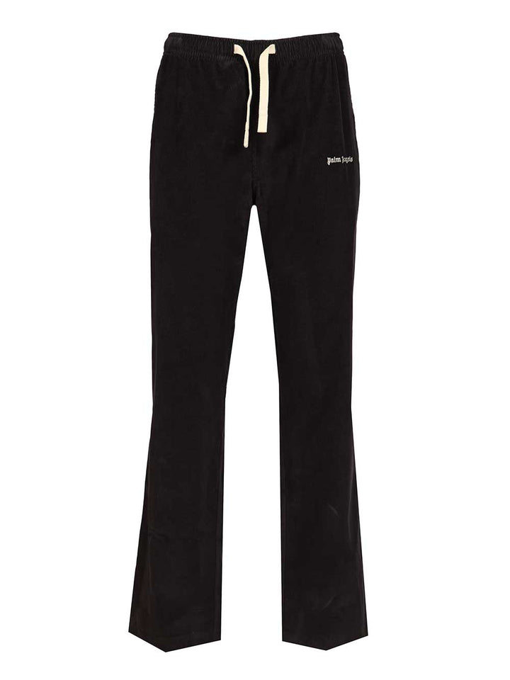 Palm Angels Cotton Trousers - Black | ad420a9f67a710a8610100d2c7555bc11af096c1