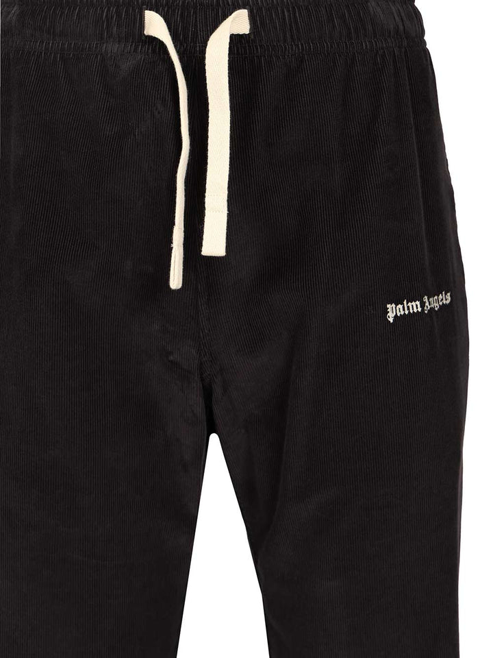 Palm Angels Cotton Trousers - Black | d952ab262477687d4fa4e11fbcb293f5e4dbd40b