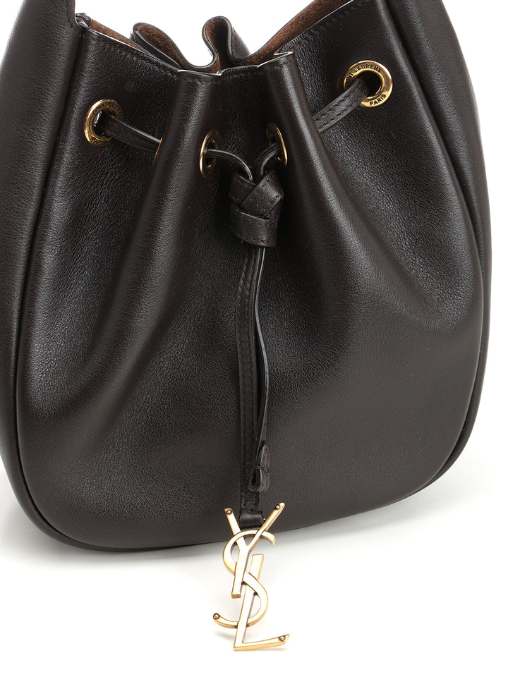 Saint Laurent Leather Bucket Bag Crossbody Bags - Brown | 0e8580ff7ebae95974c69a90da6093893e20d432