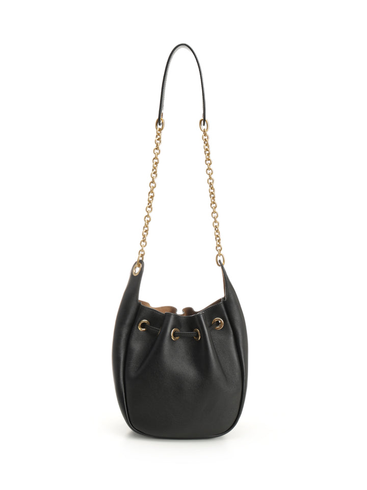 Saint Laurent Leather Bucket Bag Crossbody Bags - Black | adab0cbb4bbc8347a5e4fad61c2648b330393d48
