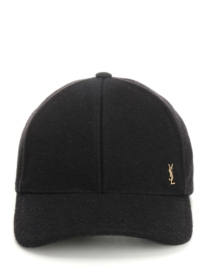 Saint Laurent Ysl Hats - Black | 21f20abbd22b31fd61554807cbae3b1415f7f9de