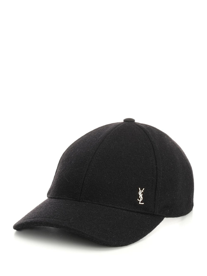 Saint Laurent Ysl Hats - Black | dff39609cc4e6b86fbcc52b1943d00ca54ba4e85