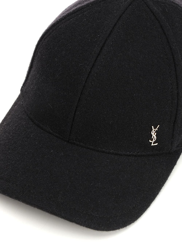 Saint Laurent Ysl Hats - Black | e6ed3a966727ed5c3f56d2c685801f1d1d413213