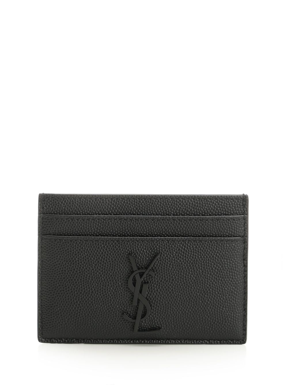 Saint Laurent Cassandre Card Holder Wallets - Black | 47a08817126792961c6915f2f407e4cf278bdba4