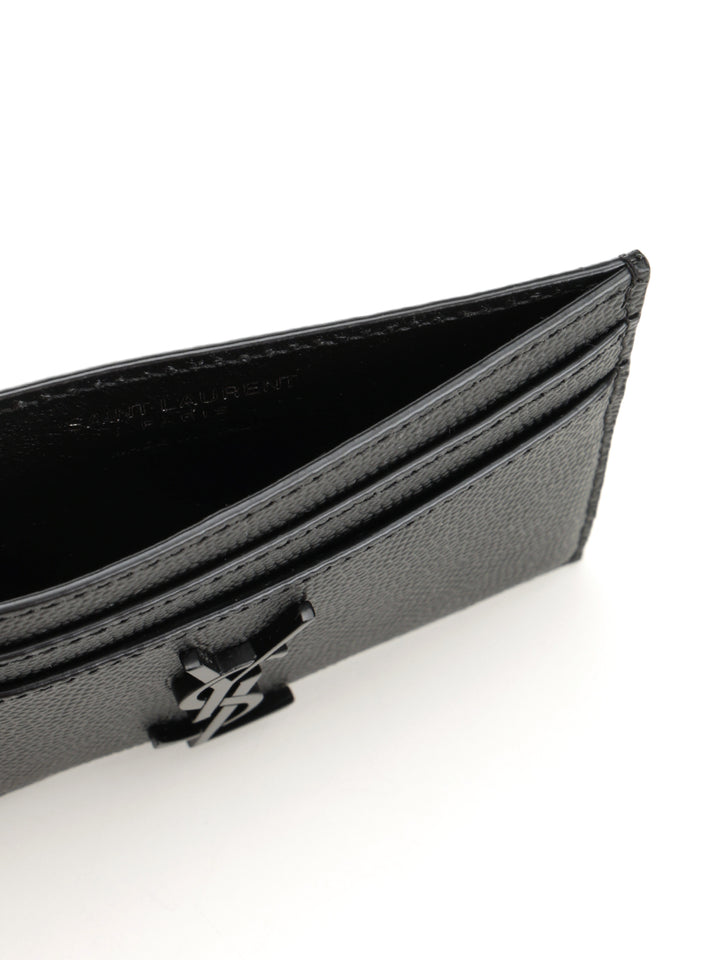 Saint Laurent Cassandre Card Holder Wallets - Black | fd2f5c9a8be5a9277d4f60643ccef24506bd7775