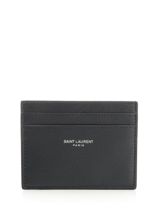 Saint Laurent Paris Card Holder Wallets Blue