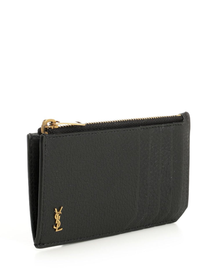 Saint Laurent Tiny Cassandre Fragments Wallets - Black | 687198e49fab34090f3faf96db7e2b9983aa8736