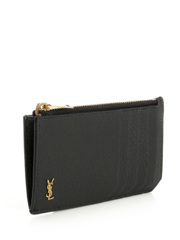 Saint Laurent Tiny Cassandre Fragments Wallets - Black | c63512c282342a28d6efa657b986a6fa0c672145