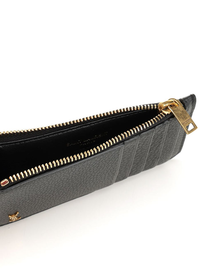 Saint Laurent Tiny Cassandre Fragments Wallets - Black | 6f4aefde264488c6f2be4cd1d8e02c3e95c92b21