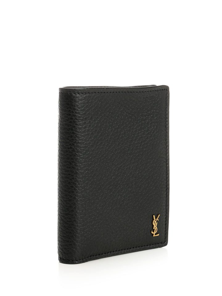 Saint Laurent Tiny Cassandre Wallets - Black | e82818774cc338241ab0be15080bd0a656cea5fd