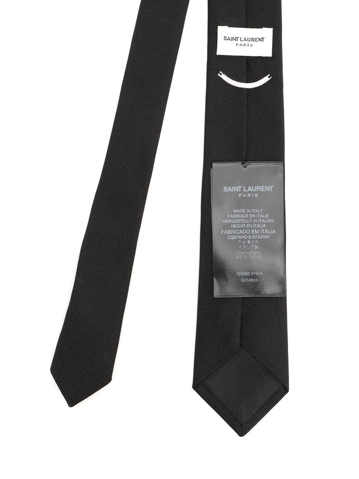 Saint Laurent Skinny Evening Tie Ties And Bow Ties - Black | bff32f2aaefc1204f7c7d7b1bb1ac62c17778682