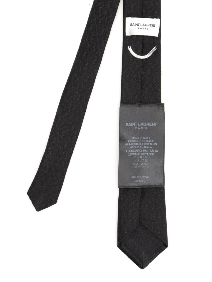 Saint Laurent Monogram Tie Ties And Bow Ties - Black | b9fc349c82b748a481abfb15fd027a4068e5d0a4