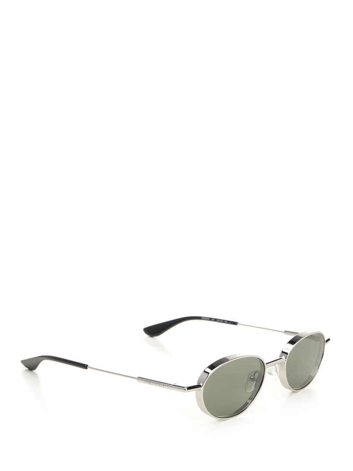 Mcqueen Oval Sun Glasses - Silver | 208dad5f9dc78d6e8487177ac90639a5b47dc53e