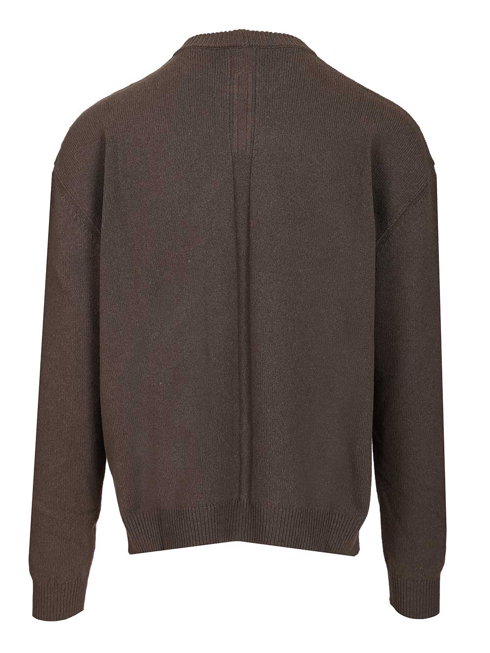 Rick Owens Cashmere Crew Neck Sweater Knitwear - Brown | e7f9abb53b96ed256f21cdae60da4d929a1d8f51
