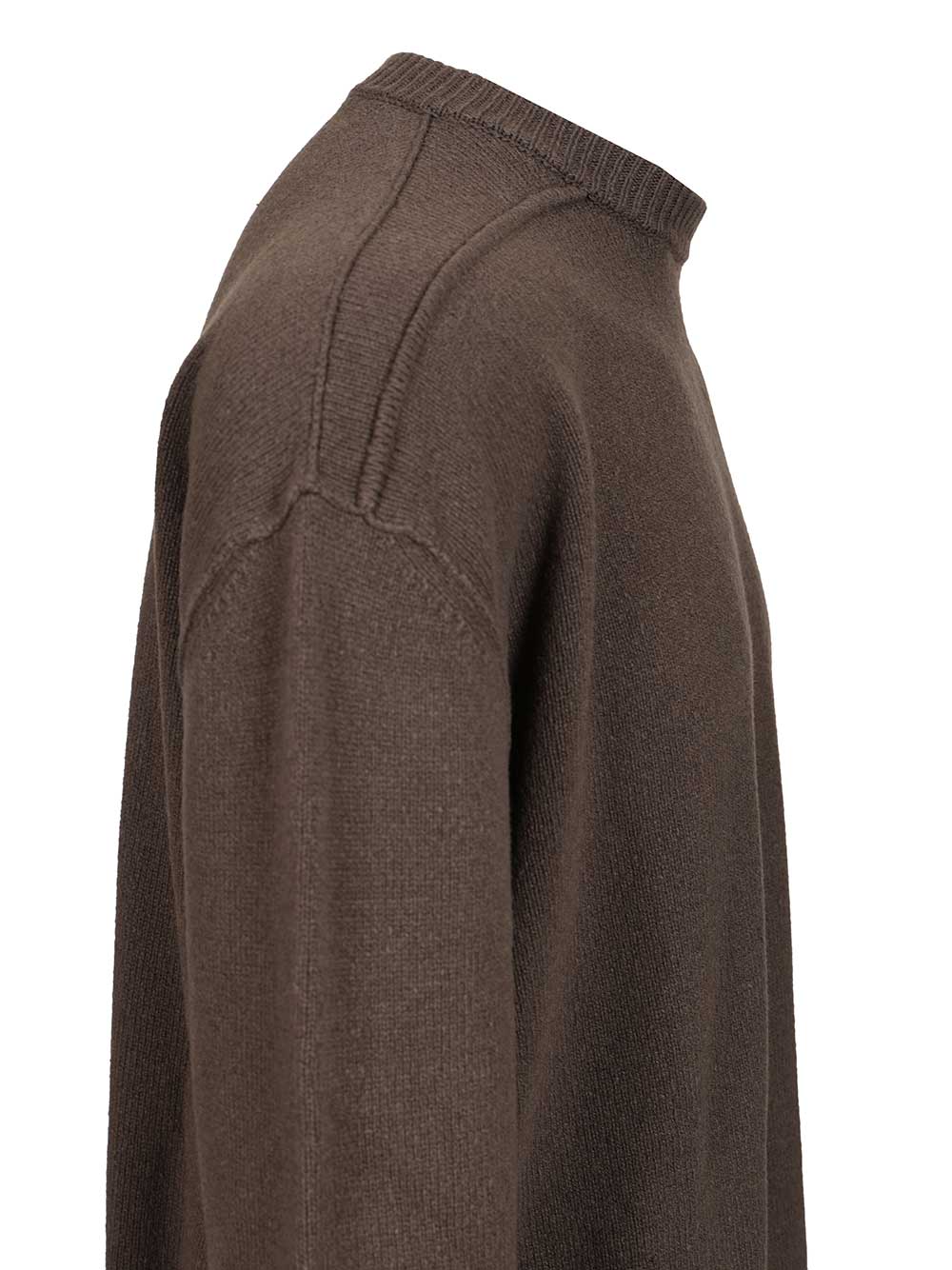 Rick Owens Cashmere Crew Neck Sweater Knitwear - Brown | 5d7a85b4d80fbaa68a1711e85f819af73157c8c6