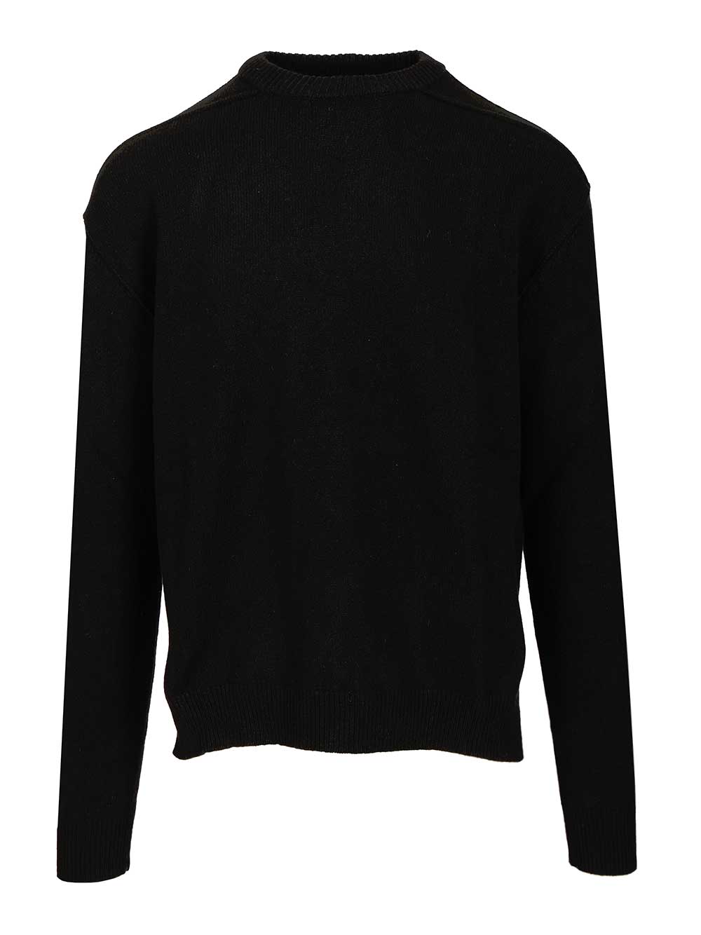 Rick Owens Cashmere Crew Neck Sweater Knitwear - Black | a5616a80804db407680aaf9e3df63e9dcb5b1371