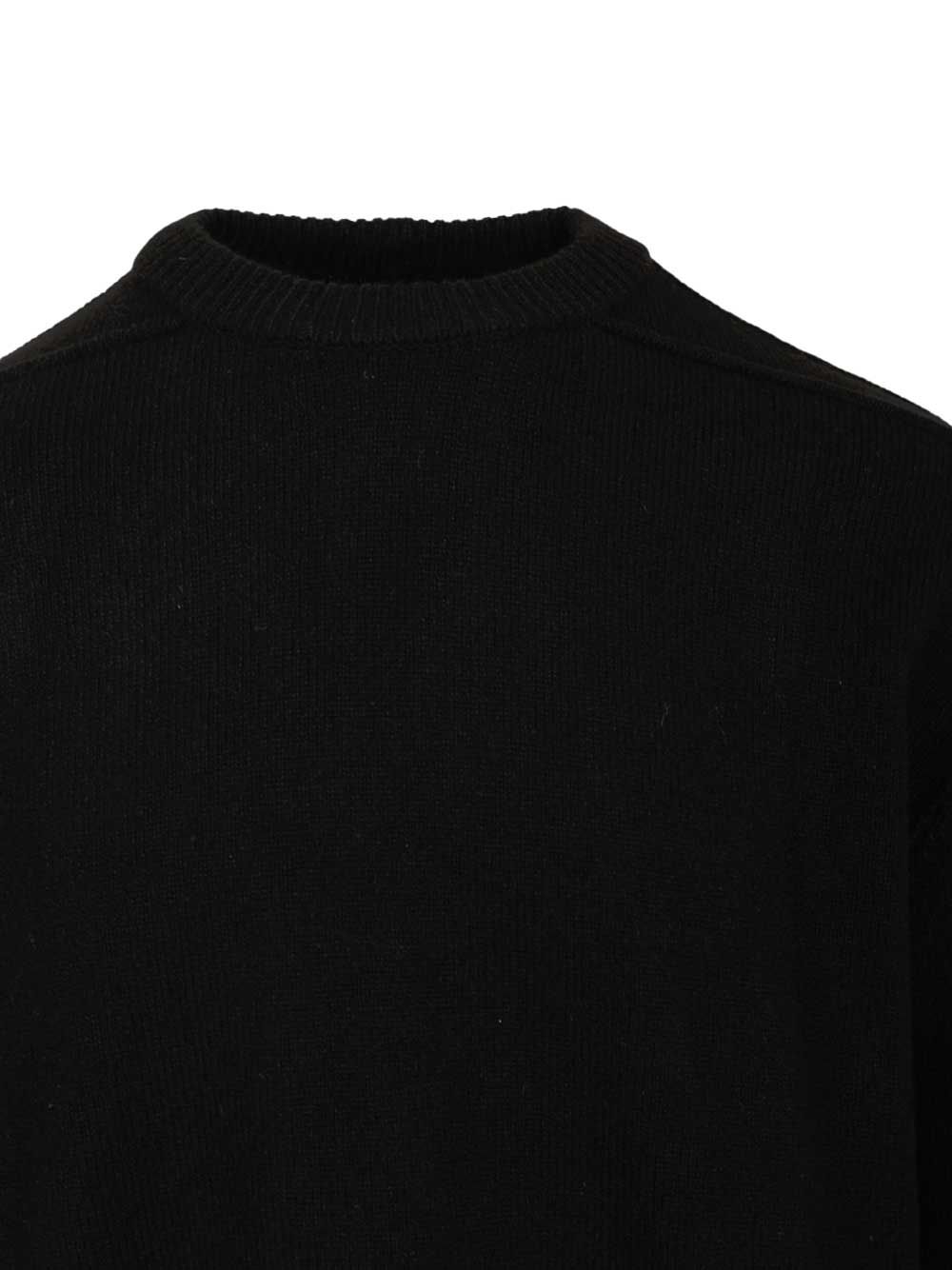 Rick Owens Cashmere Crew Neck Sweater Knitwear - Black | efcc6bf334f7f93afb636f89b19be70e7f7d811e