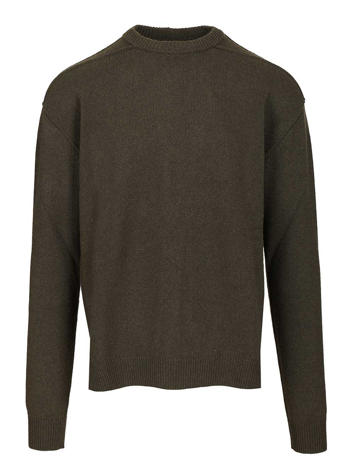 Rick Owens Cashmere Crew Neck Sweater Knitwear - Green | 847a643fd06daee2f24bb4c1256cd3ac20f37b5e