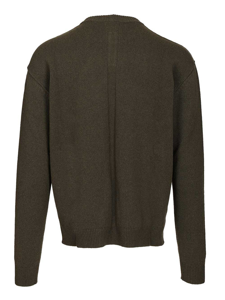 Rick Owens Cashmere Crew Neck Sweater Knitwear - Green | ad841d7c7566a481dc1fbd6ed7055581d6d3c561