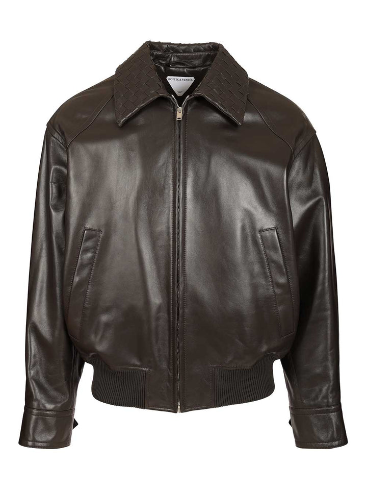 Bottega Veneta Leather Jacket Jackets - Brown | 224cfd4111e02771b5e867b3f383e549949846d4