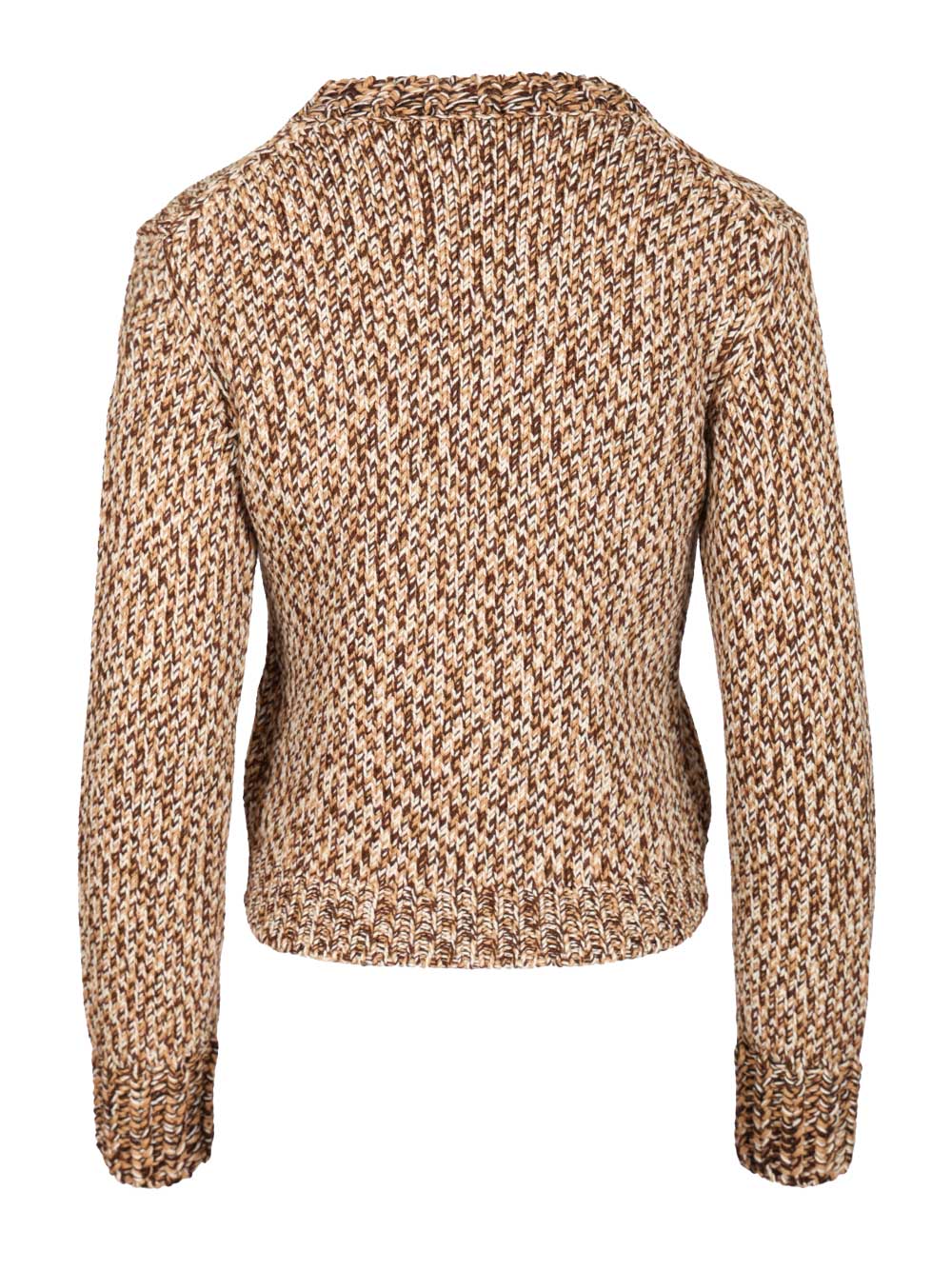Moncler Mouliné Wool Sweater Knitwear - Beige | 13de90b43c146e3be8e1f9d934d92ffe3bae622c