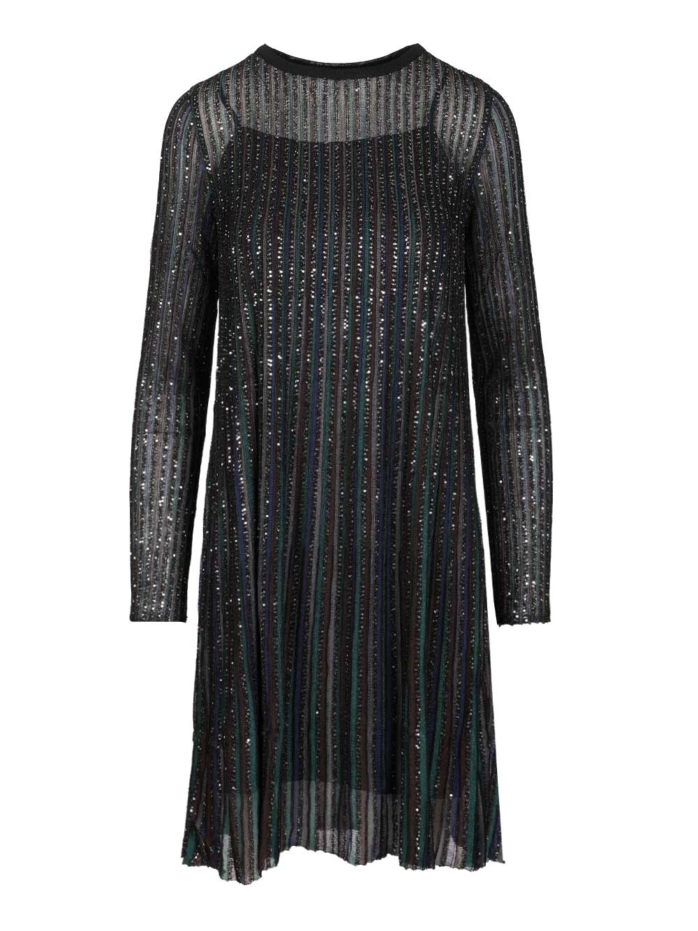 Missoni Short Dress In Lurex Dresses - Black | 01e693f122b583adbef2a180d77f1c04c6f720a5