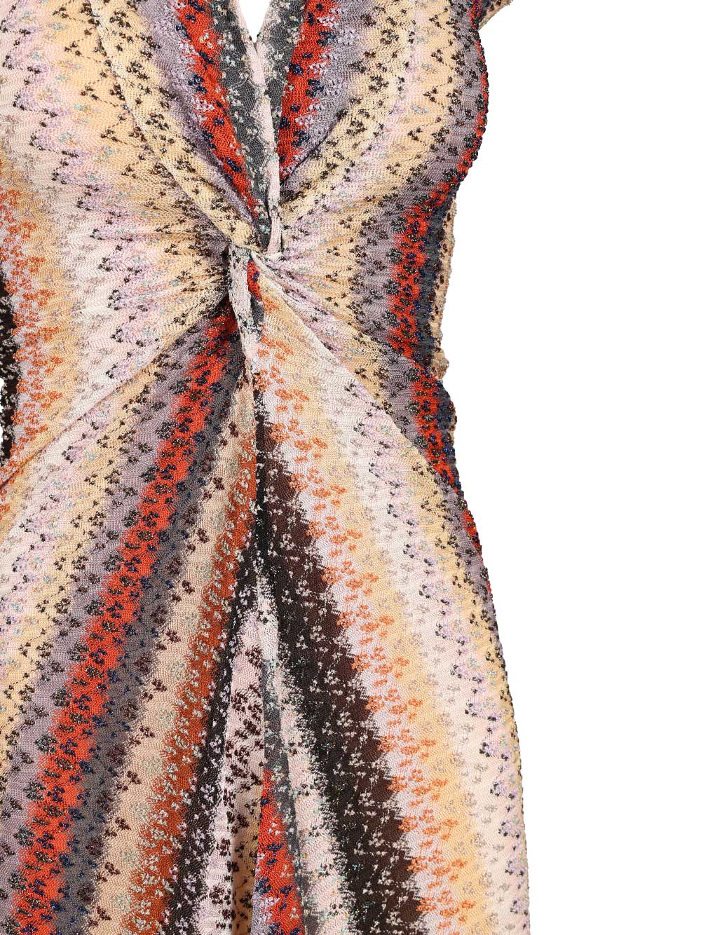 Missoni Long Dress With Neckline And Knot Dresses - Multicolor | fde089fd1f07bebdb844bb19efb882cba718df01