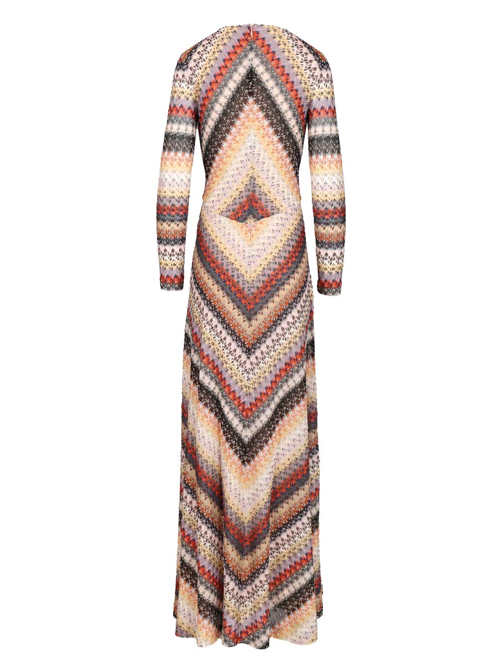 Missoni Long Dress With Multicolored V-Neck Dresses - Multicolor | a51fdea771d5e2248ff09ac681aaad90d3e614ab