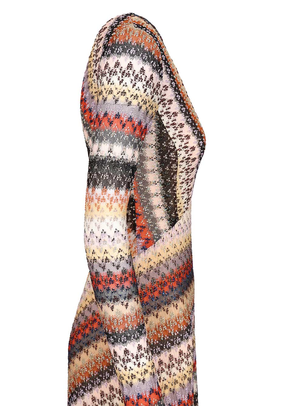 Missoni Long Dress With Multicolored V-Neck Dresses - Multicolor | afb7d174352f0f1b1956f5c50e51de427afc9849