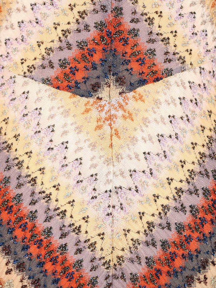 Missoni Long Dress With Multicolored V-Neck Dresses - Multicolor | 2ed51d074202fc4dcf1592598bd1b1a2402cc502