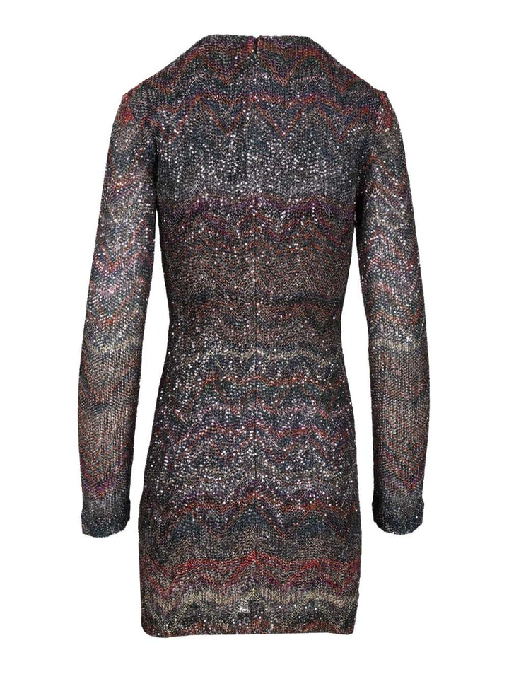 Missoni V-Neck Mini Dress Dresses - Multicolor | 73b36d628f685924b068621ff444ce8444f4634d