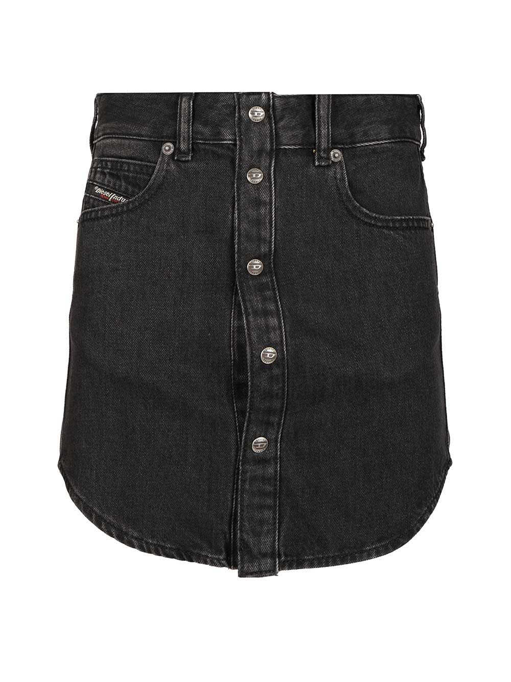 Diesel De-Ard Miniskirt Jackets - Black | d34b944f5cef858b1bb600894149e1712b30ff3b