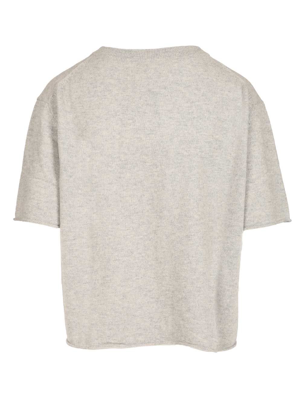 Lisa Yang Short-Sleeved Cashmere Top Knitwear - Grey | e67af529b8f6ea94aab15e86c1de63b138bf3cac