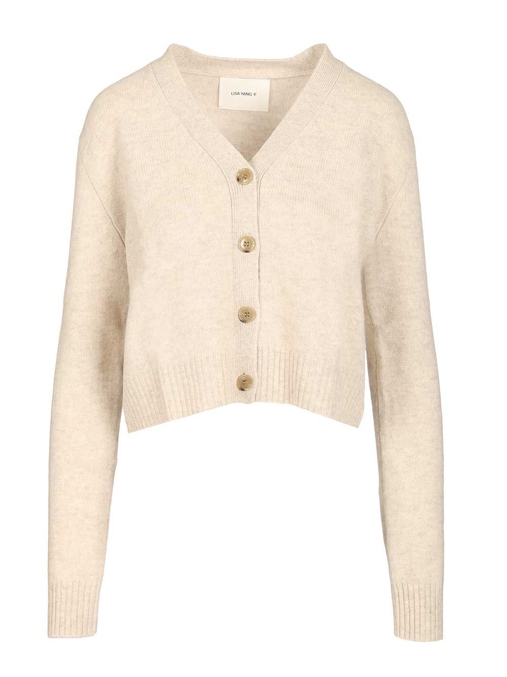 Lisa Yang Marion Cardigan Knitwear - White | bd1e3b3c94b1e6736814b87fb5f4e280ac517938