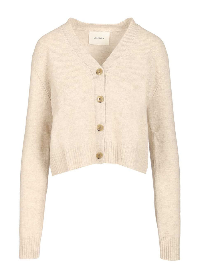 Lisa Yang Marion Cardigan Knitwear - White | bd1e3b3c94b1e6736814b87fb5f4e280ac517938