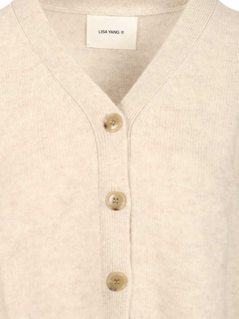 Lisa Yang Marion Cardigan Knitwear - White | d91d805109a13e5d7fef57a13cab68383dece9e1