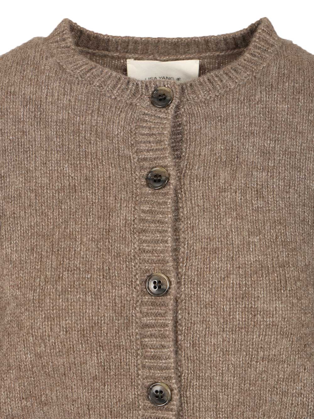 Lisa Yang Felicia Cardigan Knitwear - Brown | 468bc80eb9cf80e9e0fe5acacf27d17be13e5c8e