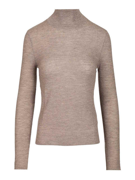 Lory Cashmere Turtleneck Knitwear Brown