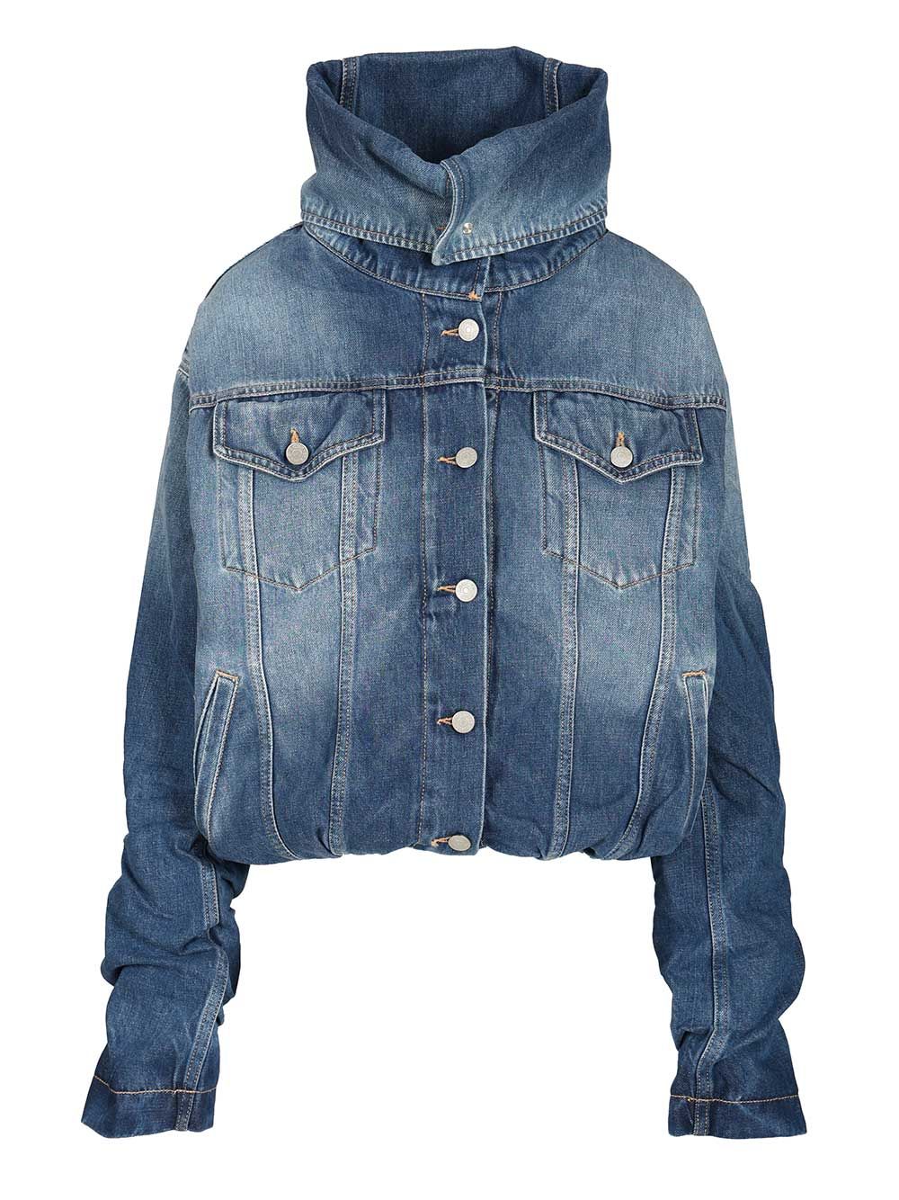 Acne Studios Crumpled Denim Jacket Jackets - Blue | 99dba64c369d5f6fab3efbc3de12b2fdca451fd6